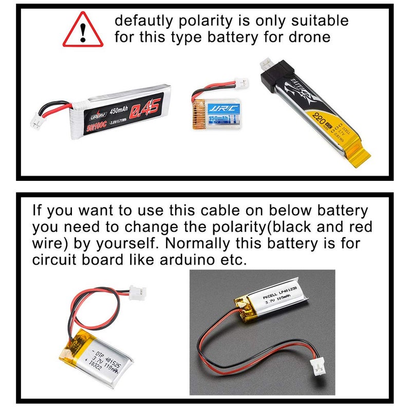 elechawk 10pcs Upgraded Tiny Whoop JST-PH 2.0 Female Connector Cable for Battery JJRC H36 H67 Blade Inductrix E010 E013 - Image 2